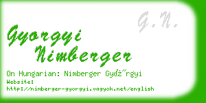 gyorgyi nimberger business card